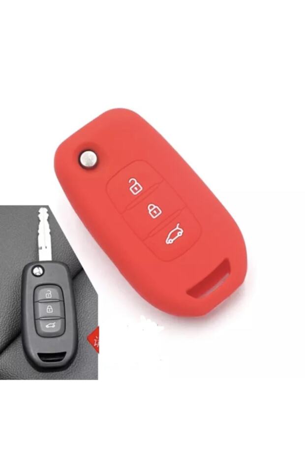 Renault Megane 4 Clio 5 Koleos Silicone Key Case (RED)