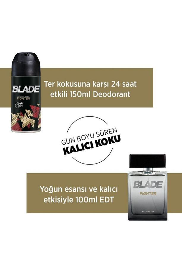 Fighter Erkek Parfüm Seti Edt 100ml + 150ml Deodorant Men Kofre Set - 4
