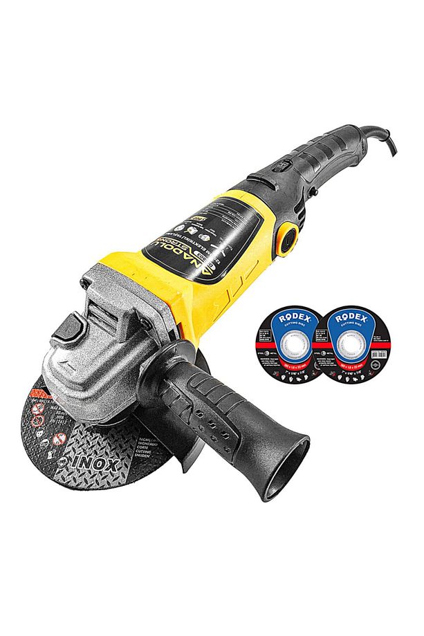 Devir Ayarlı Spral Taşlama Makinası Avuç İçi Taşlama 115 mm 2 Adet Disk Dm803 - 1