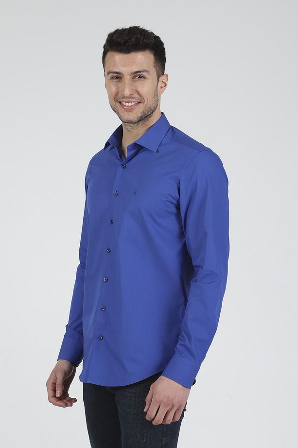 Slim Fit Uzun Kollu Erkek Gömlek 360-db09 - 3