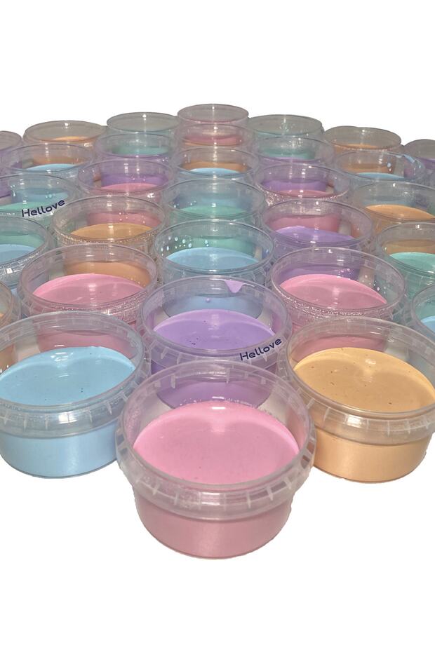 Boncuklu Slime + Normal Slime 2 Adet + 2 Adet 4 Adet Oyun Hamuru - 9