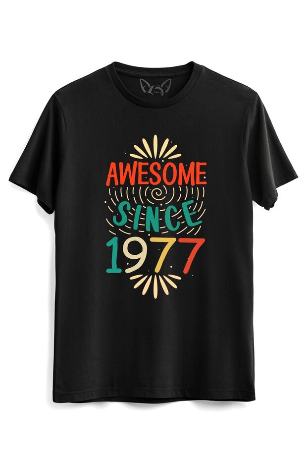 Vintage 1977 Awesome Black T-shirt