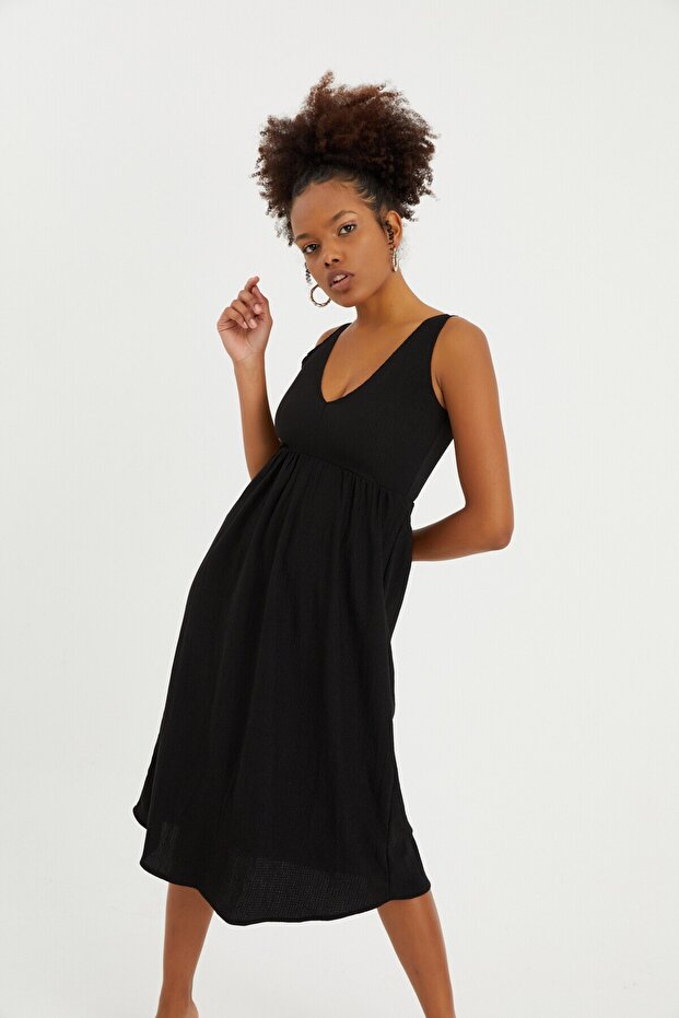 V-Neck Back Detail Dress