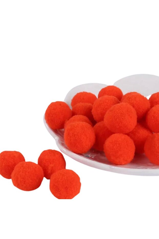 Pomegranate Flower Plush Pompom 2 Cm 100 Pieces