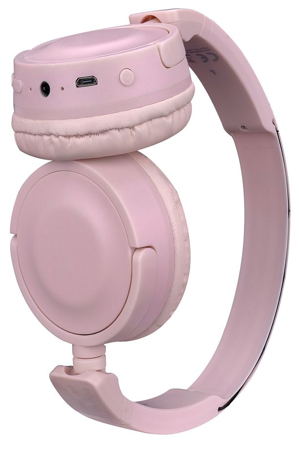 Hy-xbk33 Pembe Batty Tf Kart Özellikli Bluetooth 5.0 Katlanabilir Kulak Üstü Kulaklık - 4