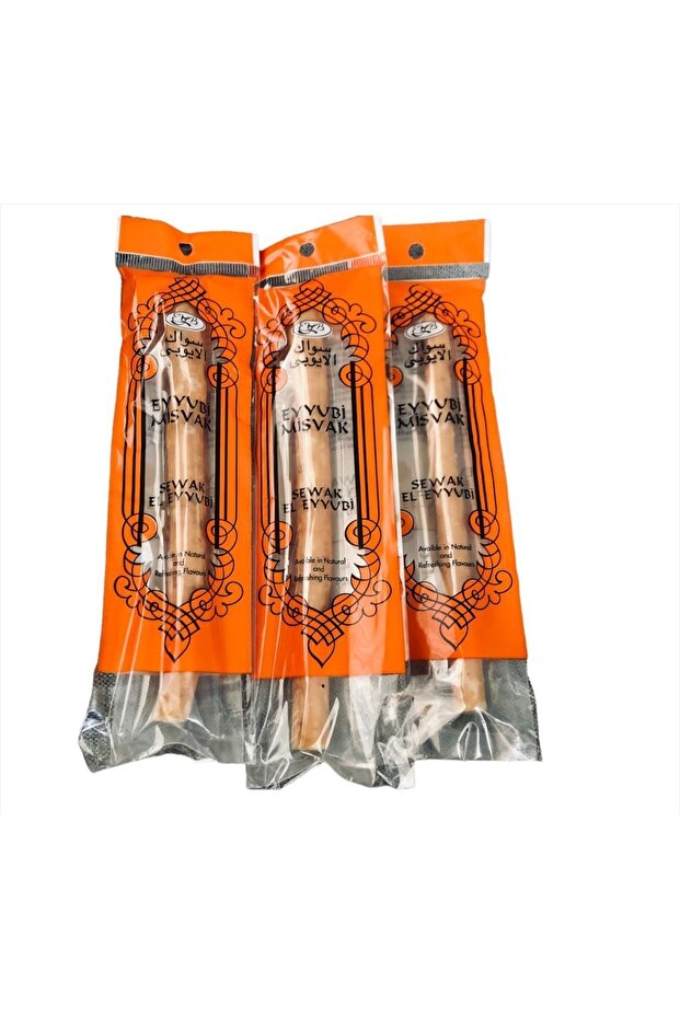 Eyyubi Long Miswac Fresh Vacuum Miswac 20 cm 3 Pieces Natural Miswac
