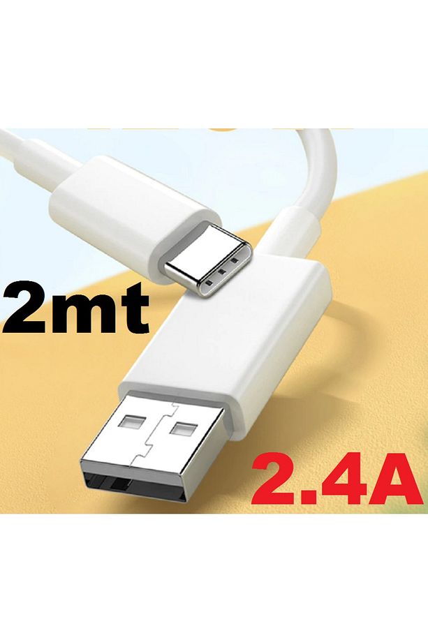 2 Metre 3 Amper Type-c Kablo Usb 3.1 Şarj Type C Kablo Beyaz - 1