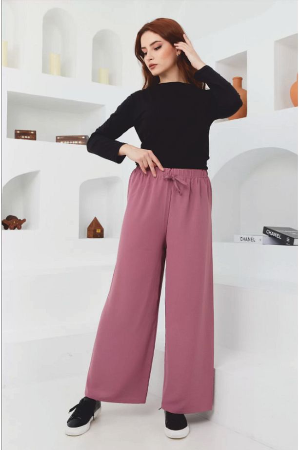 Kadın Tesettür Ayrobin Kumaş Pantolon - 1