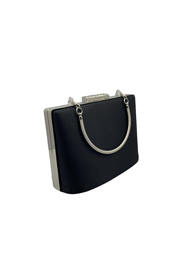 Satin Women's Evening Dress Bag - Black