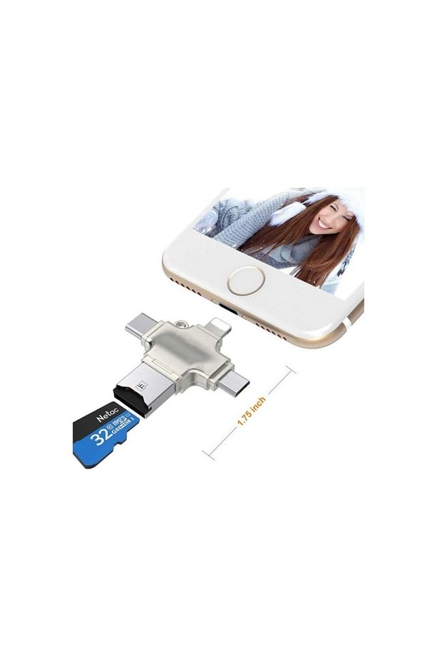Hc05 Ios Apple Android Type-c Lightning Usb-a Microsd Tf Kart Okuyucu - 6