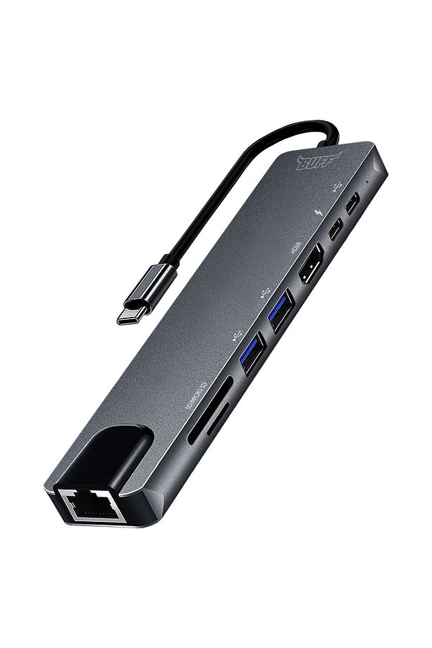 Buff Type C Usb 8 In 1 Hub Çoklayıcı Adaptör - 1