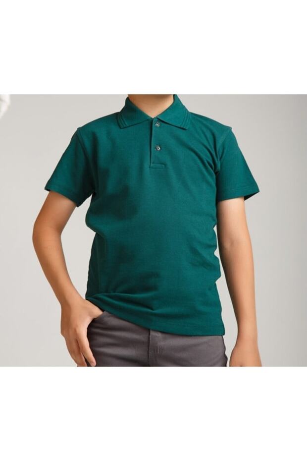 Unisex Kids Polo Neck Short Sleeve School T-shirt