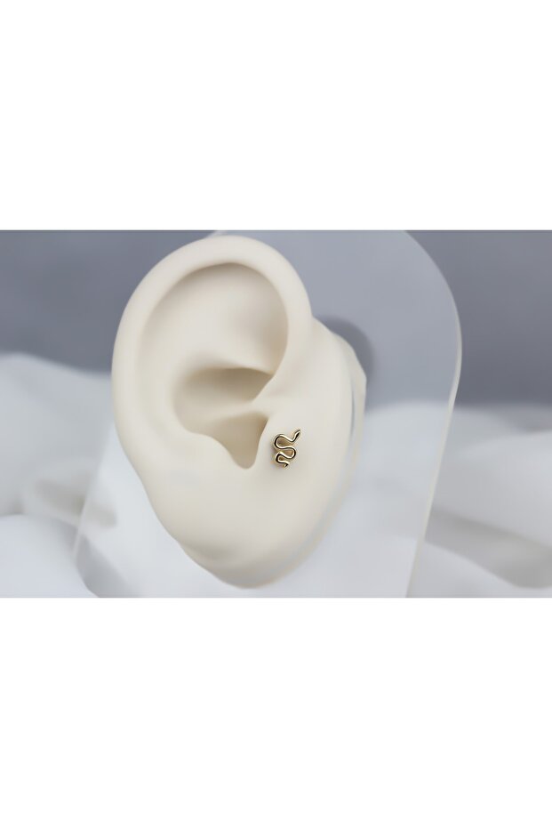 Gold Snake Tragus Piercing - 2
