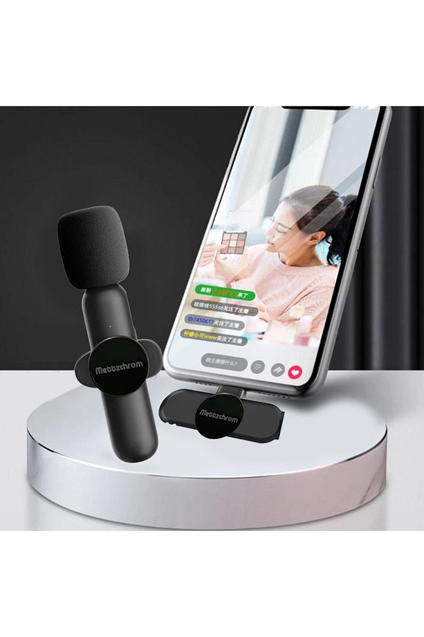 Kablosuz Yaka Mikrofonu Wireless Iphone Lightning Girişli Youtube Tiktok Yayın Için Mikrofon - 4