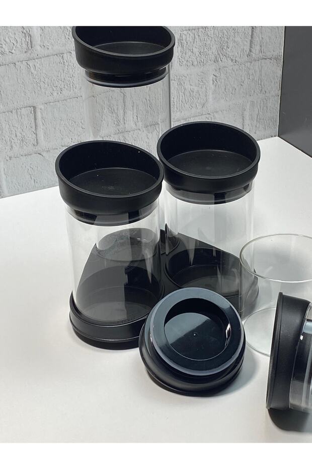 Glass Spice Rack Set Spice Set with Rotating Stand 6 Pieces Sorti - 3
