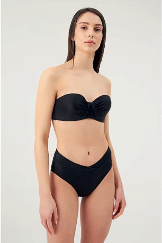 1006 Covered Stapleless Bikini Set-black