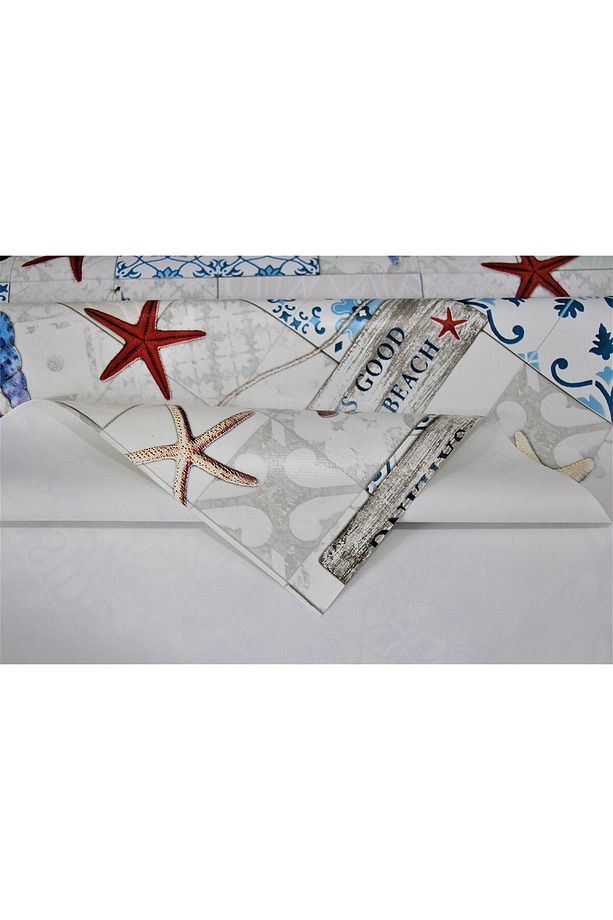 Astarlı Silinebilir Pvc Muşamba Masa Örtüsü Midye - 1038-1b - 4