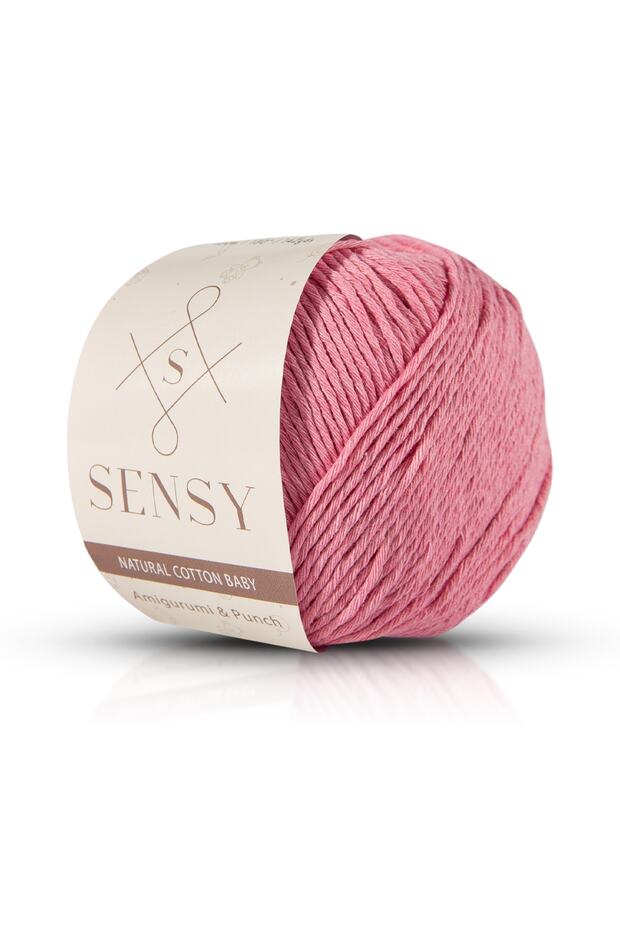 Premium Amigurumi Yarn Punch Baby Soft Cotton 50 gr Knitting Yarn Pink