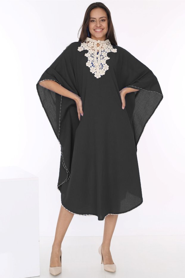 Authentic Dress with Lace Collar