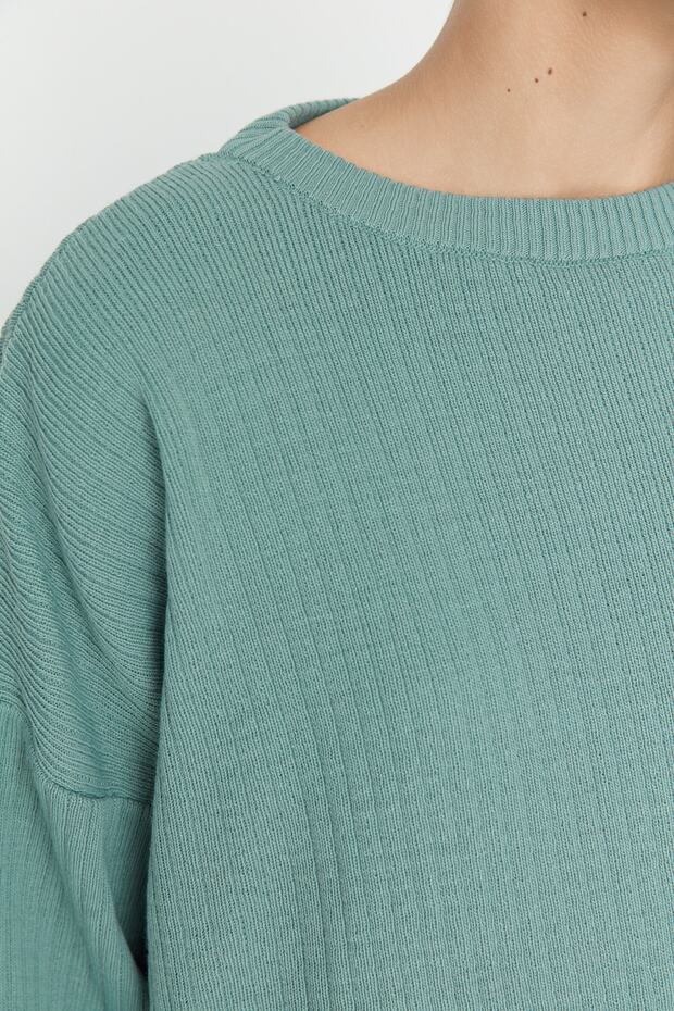 Mint Geniş Kalıp Basic Fittilli Triko Alt-Üst Takım TWOSS20AU0084 - 4