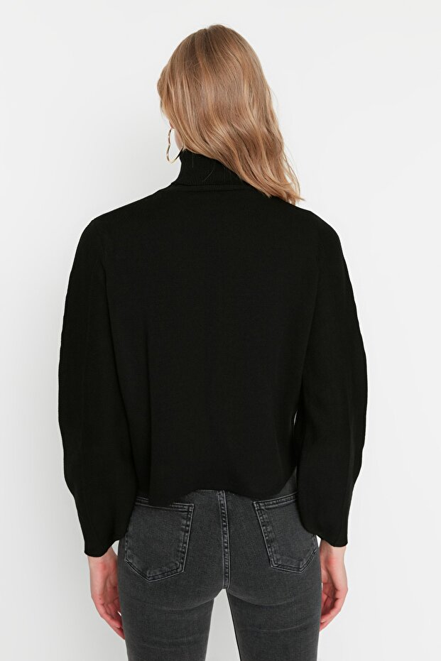 Basic Rollkragenpullover, schwarz TWOAW21KZ0485 - 5