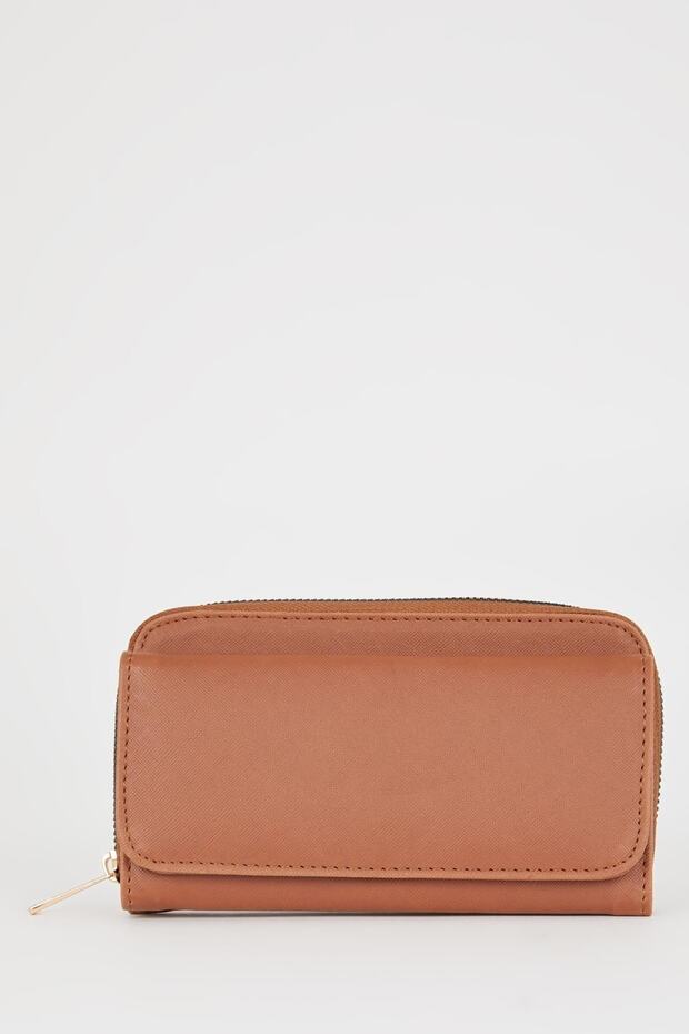 Women's Faux Leather Large Zipper Wallet Y0660Azns