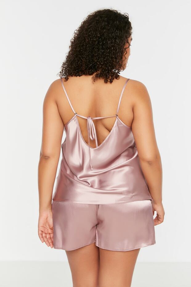 Sada růžového saténového pyžama TBBSS22PT00002 - 5