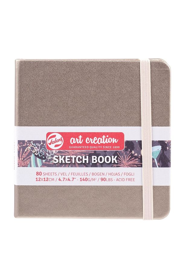Sketchbook Sert Kapak Eskiz Çizim Defteri 12x12 cm 140 gr 80 Yaprak  Metalik - 1