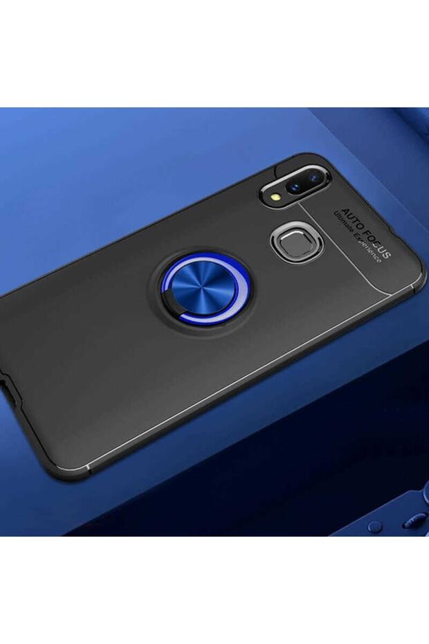 Silicone Ravel Cover with Rotatable Ring Stand for Huawei P Smart 2019 Compatible Mobile Phone