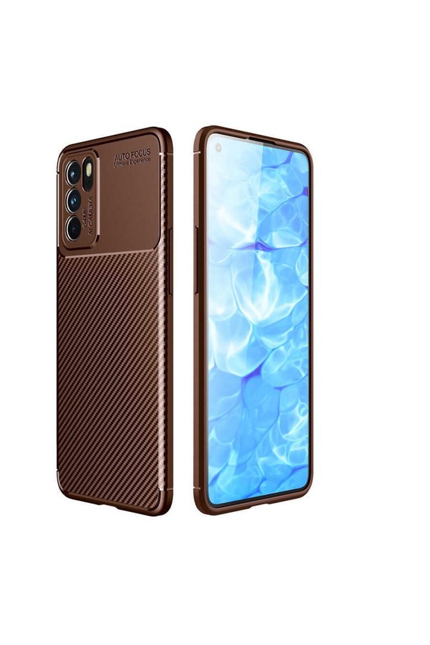 Case Carbon Design Cover for Oppo Reno 6 4g Mobile Phone