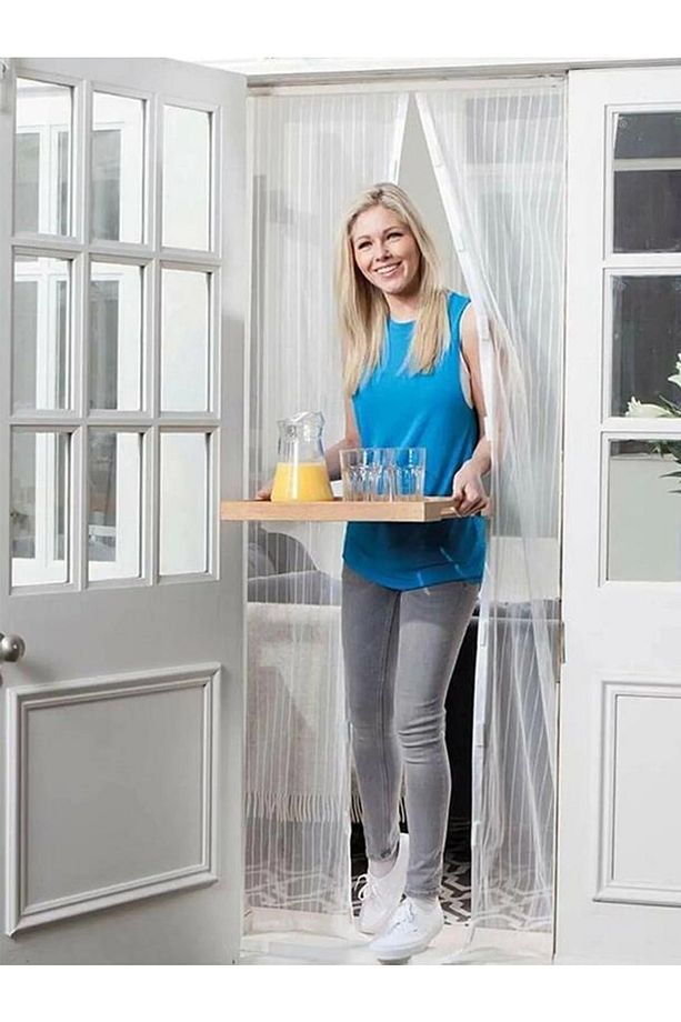 Mıknatıslı Kapı Sinekliği Tülü 60x210 Cm Sineklik Perde Iki Adet - 1