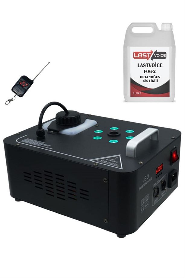 Volcano-2000lk Dmx Sis Makinası 2000 Watt Led Işıklı Ve Uzaktan Kumandalı (5 Litre Likitli) - 2