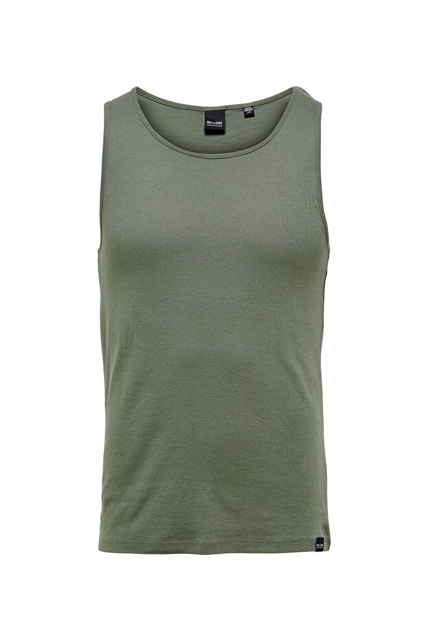 Only&sons Men's Slim Athlete Onsgraham Slım Rıb Tank Top 22022666
