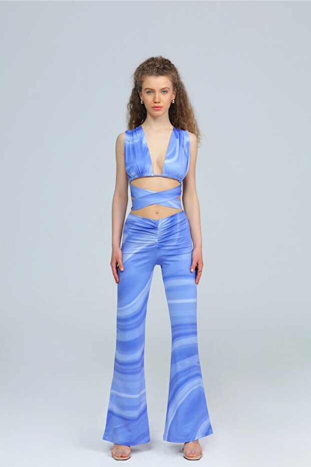 Mor Iris Bağlamalı Büstiyer - 1