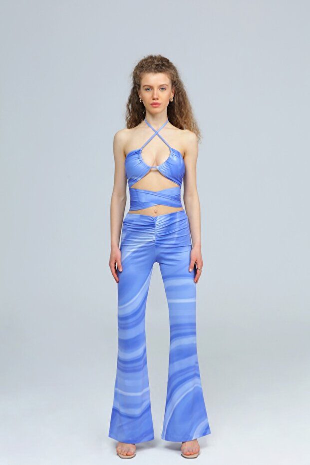 Mor Iris Bağlamalı Büstiyer - 2