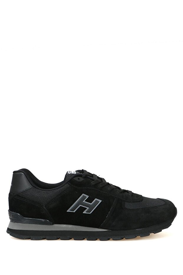 Black - Peru Men's Leather Casual Sneakers 19250