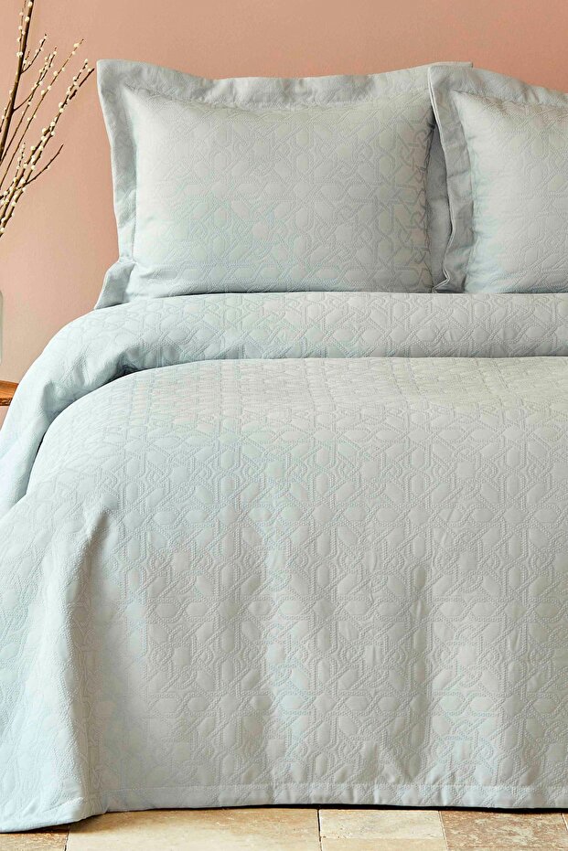 Back To Basic Mavi Tek Kişilik Yatak Örtüsü - 1