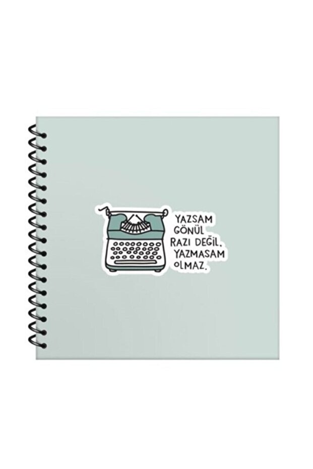 دفتر ملاحظات مخطط مقاس 16 × 15 من Hisli Şeyler - إذا كنت تكتب، فلن أحبه، وإذا لم أكتب، فلن يكون الأمر كذلك