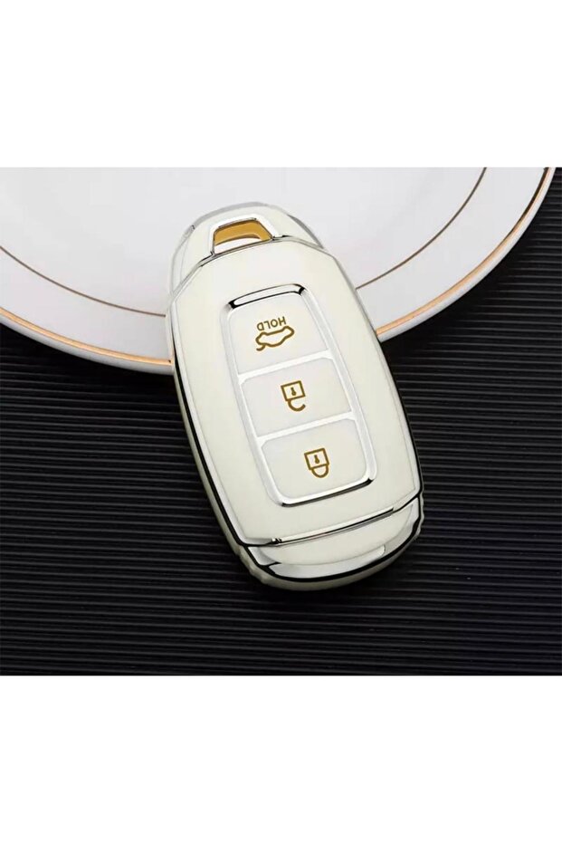 Hyundai Tpu Material Off-White Key Case