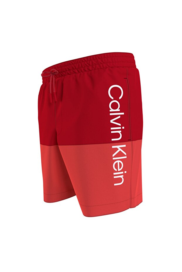 Kv0kv00007-medium Drawstring Lastikli Standart Kalıp Düz Kırmızı Erkek Çocuk Şort - 1