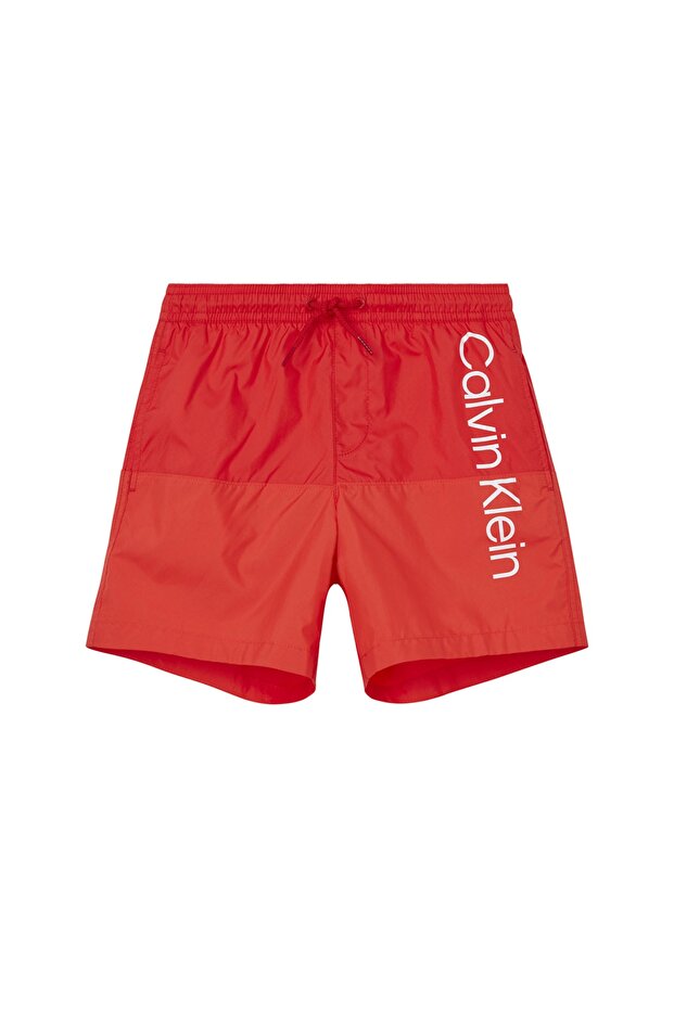 Kv0kv00007-medium Drawstring Lastikli Standart Kalıp Düz Kırmızı Erkek Çocuk Şort - 2