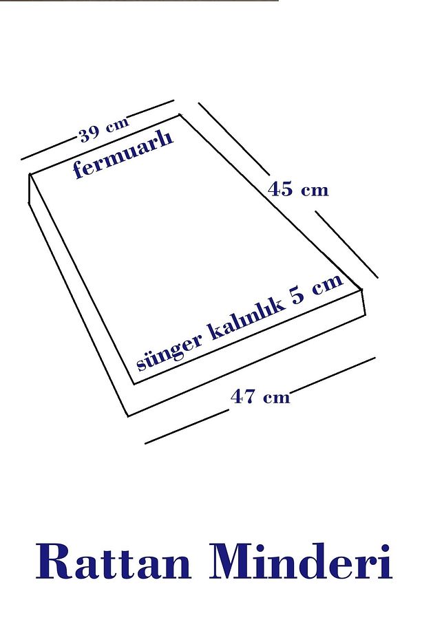 4 Adet Su Geçirmez Kumaş Rattan Minderi-saks Mavi - 4