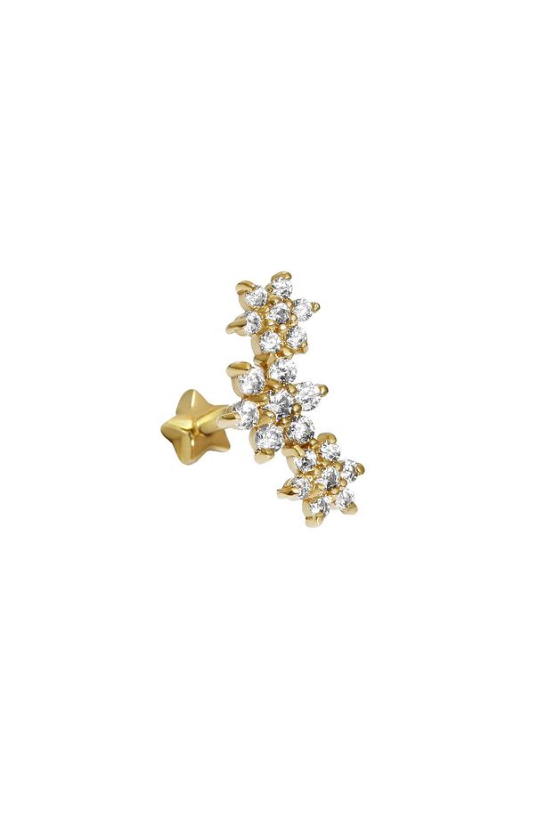 Çiçek Model Altın Helix-tragus Piercing - 1