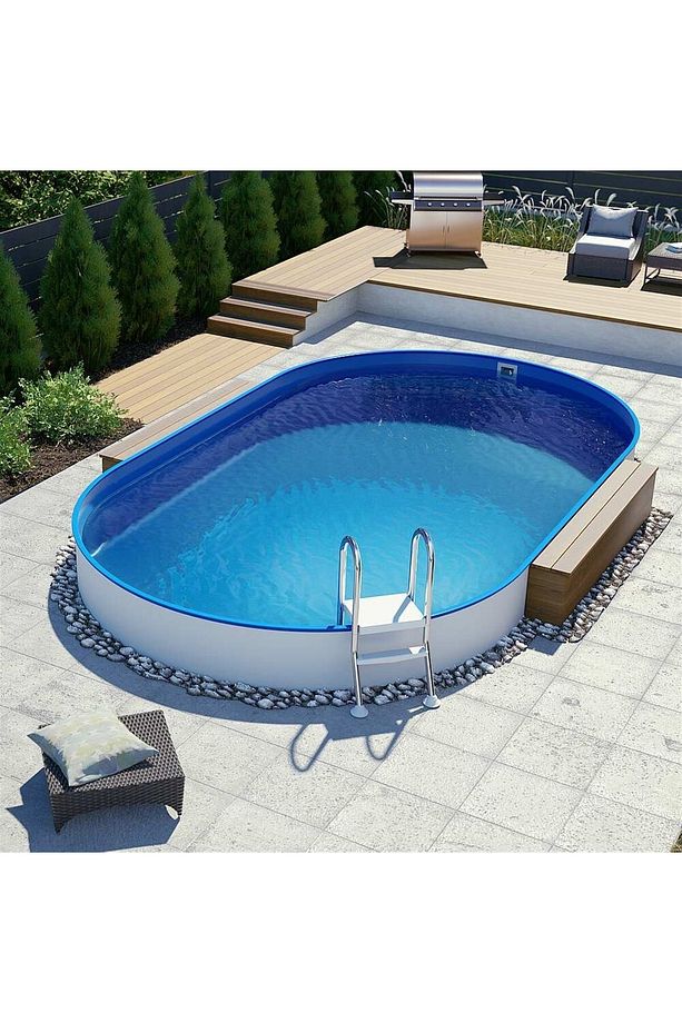 Yüzme Havuzu Maldiv Silver Set Yarı Gömme Tip 7 X 3.5 Metre H:120 Cm - 1