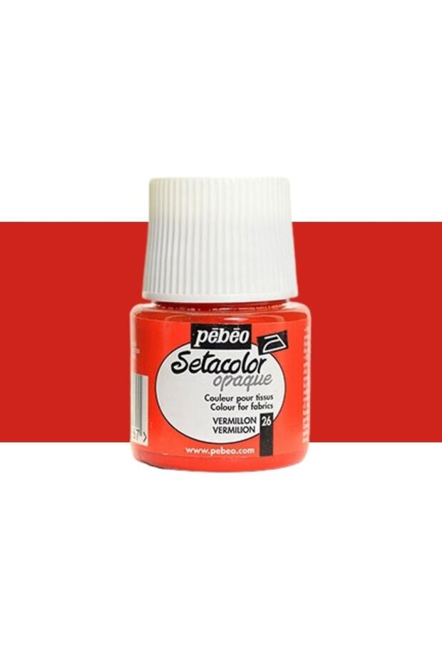 Setacolor Opaque Kumaş Boyası Opak 45ml Vermilion 26 - 1