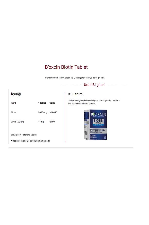Biotin 5000 Mcg 60 Tablet+ Bromelain 60 Kapsül + Keratin Formula 60 Tablet - 2