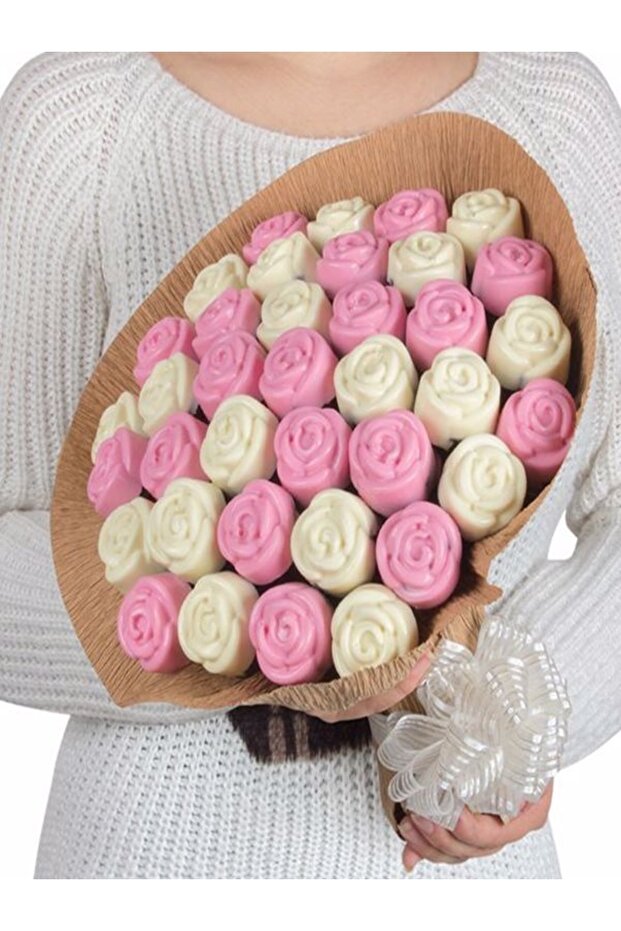 Pembe Beyaz Buket - 1