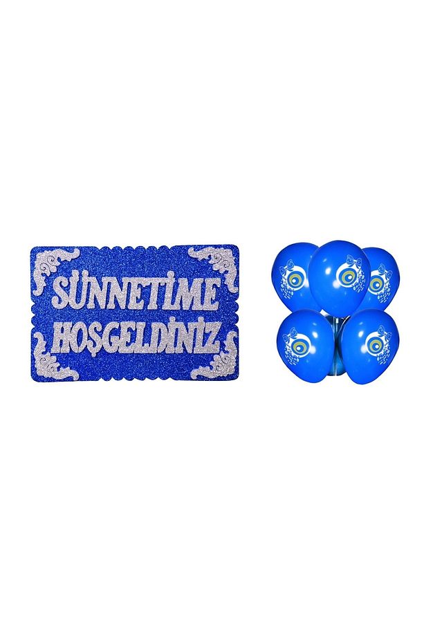 Sünnetime Hoşgeldiniz Strafor Kapı Süsü 5 Adet Balon Seti Sünnet - 1
