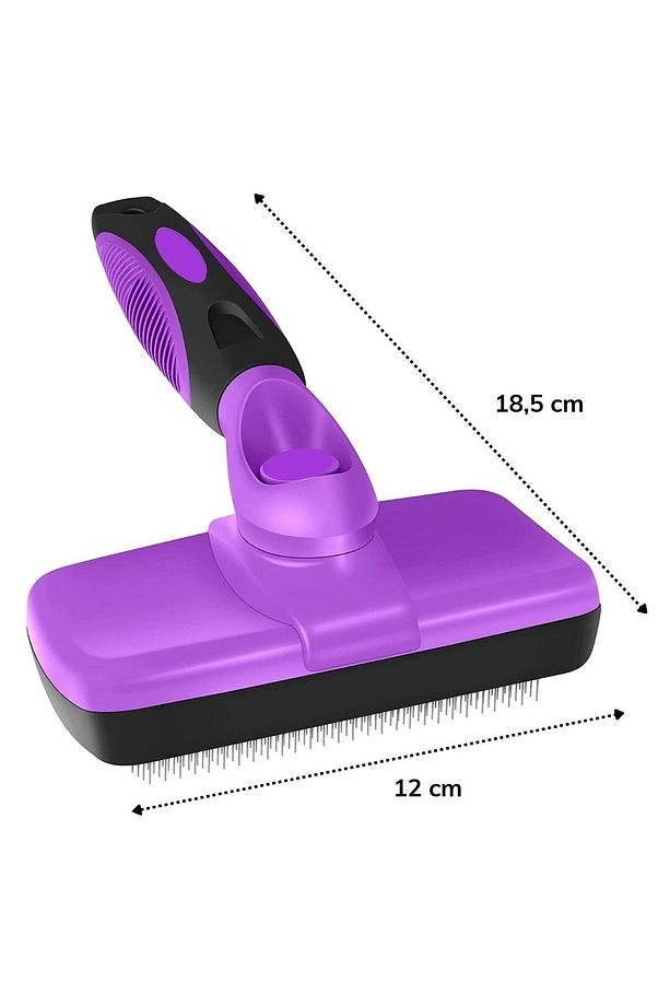 ® Otomatik Temizlenebilen Tuşlu Pratik Kedi Köpek Tüy Toplama Fırçası - 7