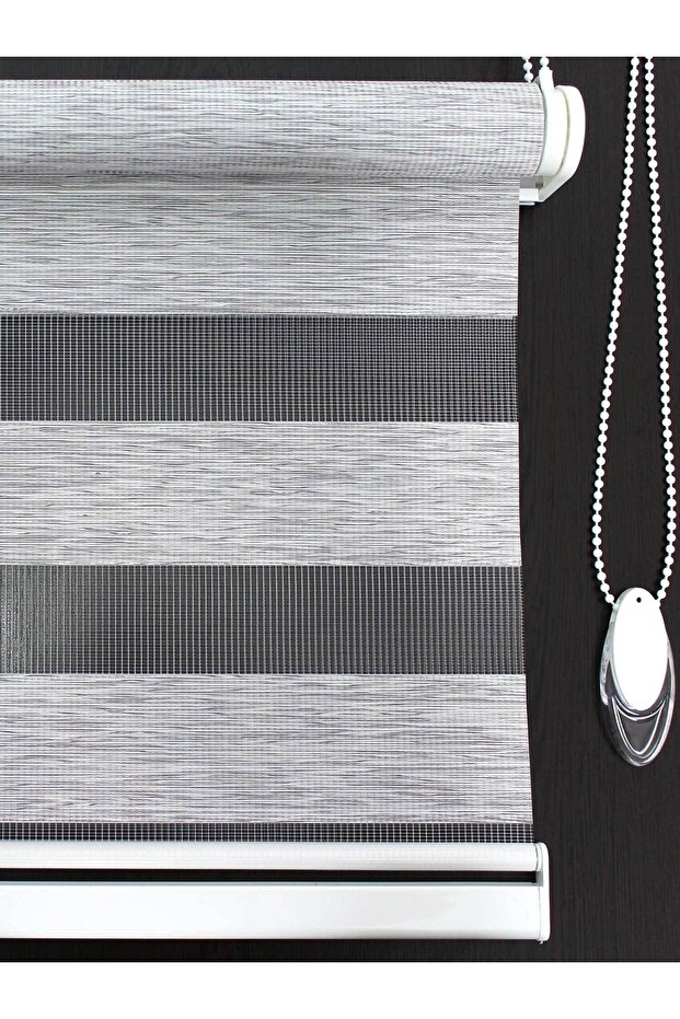 Açık Gri Eko Bambu Zebra Stor Perde - 2